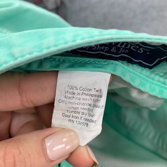 Vineyard Vines Shorts Mens 32 Aruba Blue Club Cotton Twill Flat Front Prep Chino - Picture 11 of 14